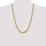 14k 8mm Flat Beveled Curb Chain