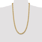 14k 8mm Flat Beveled Curb Chain