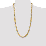 14k 8mm Flat Beveled Curb Chain