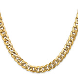 14k 8mm Flat Beveled Curb Chain