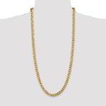 14k 8mm Flat Beveled Curb Chain