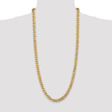 14k 8mm Flat Beveled Curb Chain