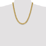 14k 8.5mm Flat Beveled Curb Chain
