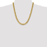 14k 8.5mm Flat Beveled Curb Chain