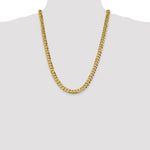 14k 8.5mm Flat Beveled Curb Chain