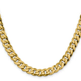 14k 8.5mm Flat Beveled Curb Chain