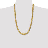 14k 8.5mm Flat Beveled Curb Chain