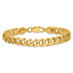 14k 8.5mm Flat Beveled Curb Chain