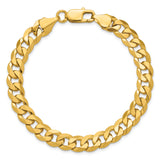 14k 8.5mm Flat Beveled Curb Chain