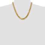 14k 9.5mm Flat Beveled Curb Chain
