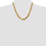 14k 9.5mm Flat Beveled Curb Chain