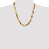 14k 9.5mm Flat Beveled Curb Chain