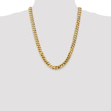 14k 9.5mm Flat Beveled Curb Chain