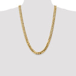 14k 9.5mm Flat Beveled Curb Chain