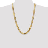14k 9.5mm Flat Beveled Curb Chain