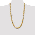 14k 9.5mm Flat Beveled Curb Chain