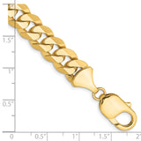14k 9.5mm Flat Beveled Curb Chain