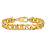 14k 9.5mm Flat Beveled Curb Chain