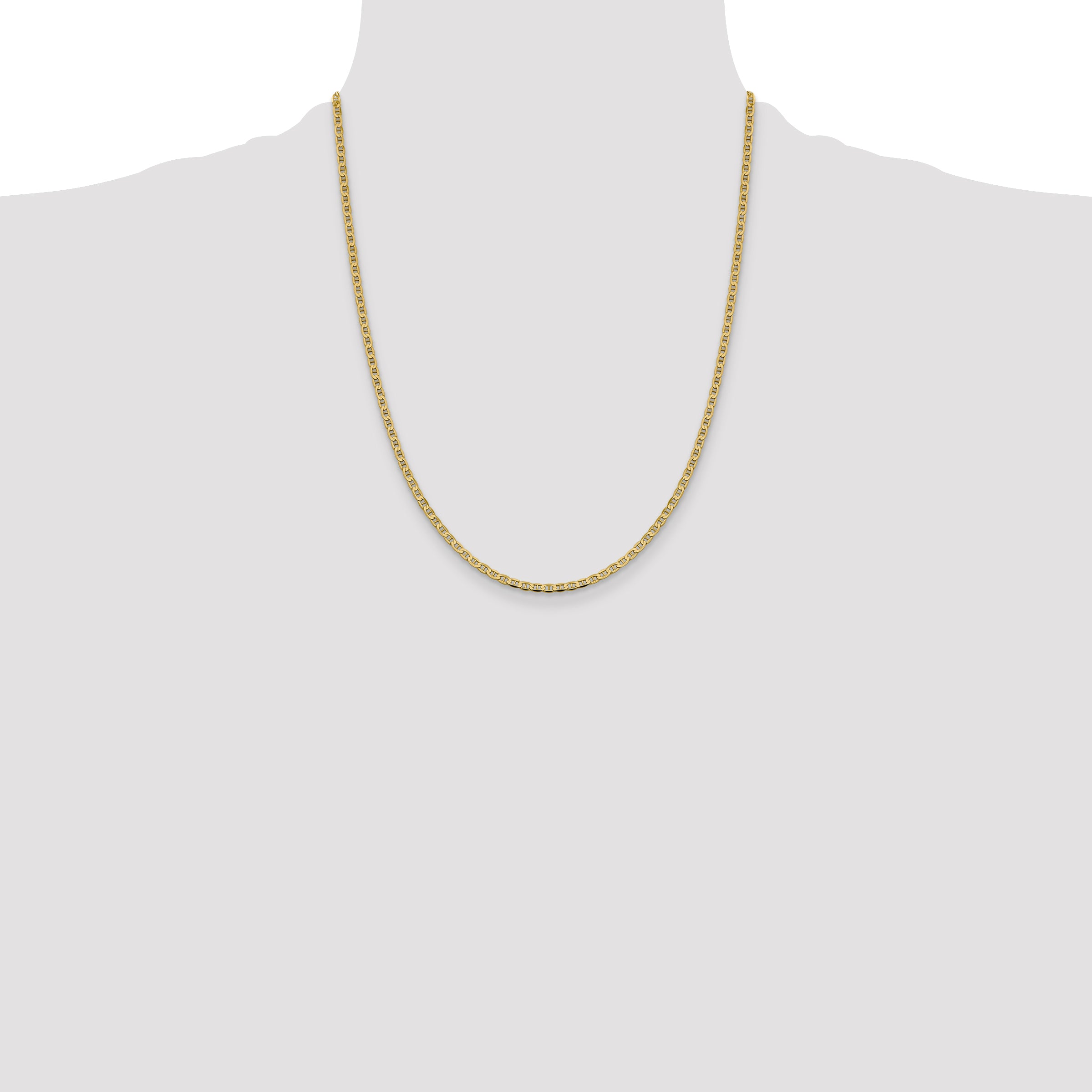 14k 2.4mm Concave Anchor Chain