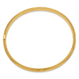 14k 4/16 Florentine Engraved Hinged Bangle Bracelet