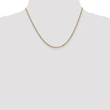 14k 1.8mm Flat Figaro Chain