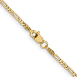 14k 1.8mm Flat Figaro Chain