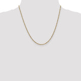 14k 1.8mm Flat Figaro Chain