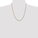 14k 1.8mm Flat Figaro Chain
