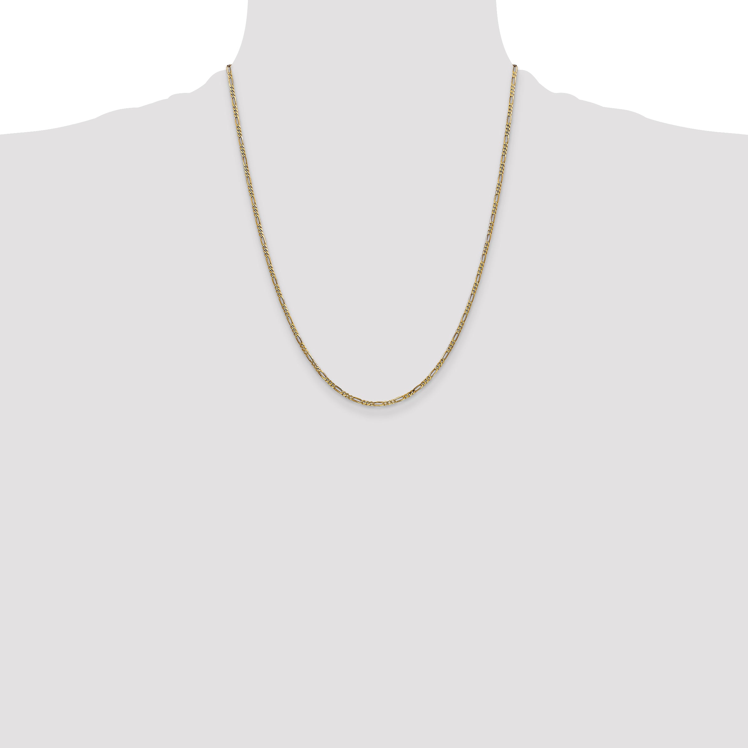 14k 1.8mm Flat Figaro Chain