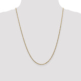 14k 1.8mm Flat Figaro Chain