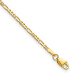 14k 1.8mm Flat Figaro Chain