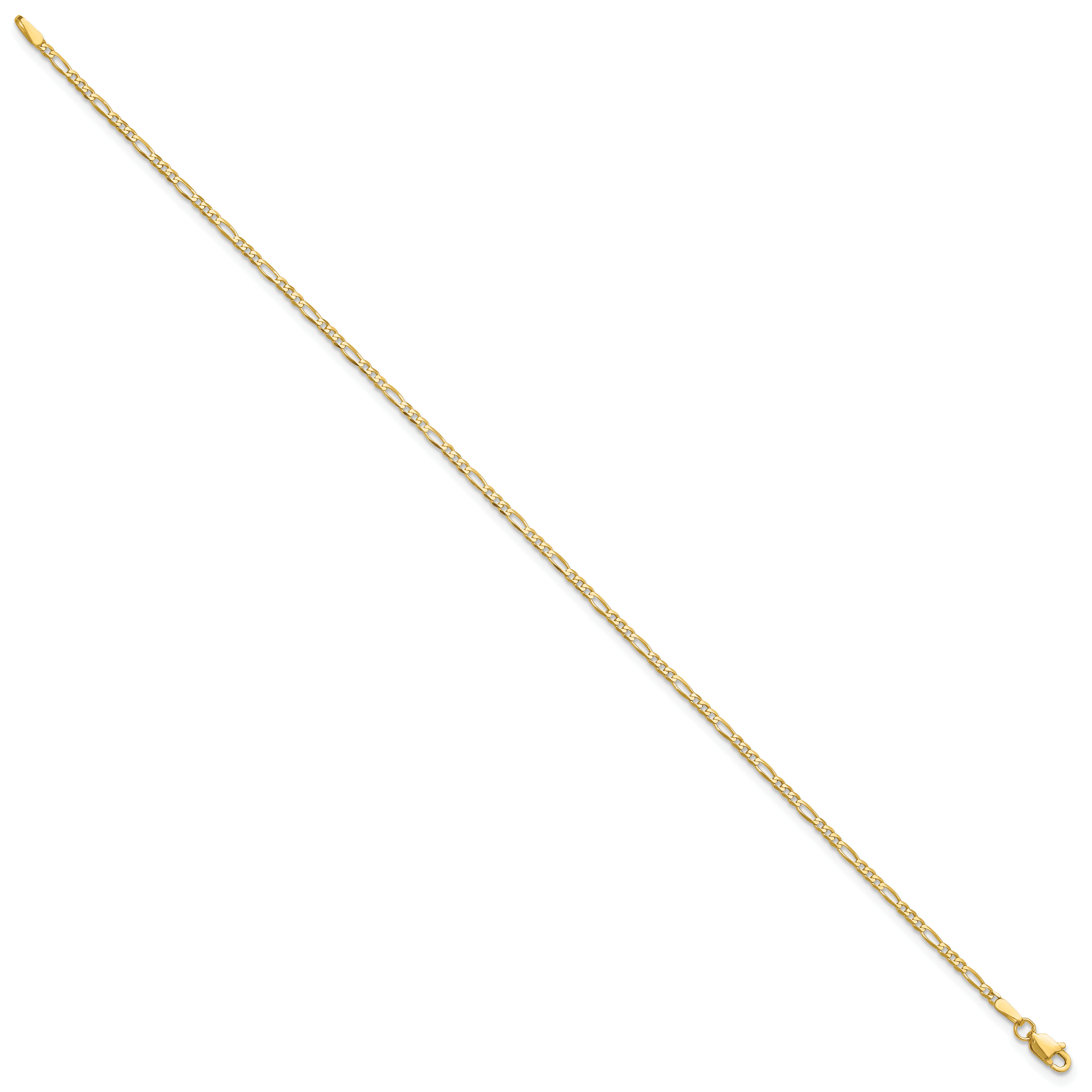 14k 1.8mm Flat Figaro Chain