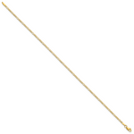 14k 1.8mm Flat Figaro Chain Anklet