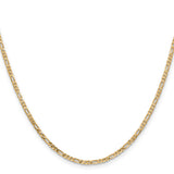 14k 2.25mm Flat Figaro Chain