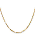 14k 2.25mm Flat Figaro Chain