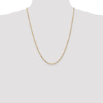 14k 2.25mm Flat Figaro Chain