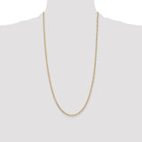 14k 2.25mm Flat Figaro Chain