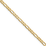 14k 2.75mm Flat Figaro Chain (100 inch Spool)