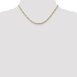 14k 2.75mm Flat Figaro Chain