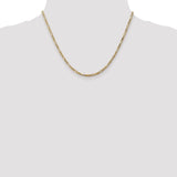 14k 2.75mm Flat Figaro Chain
