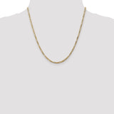 14k 2.75mm Flat Figaro Chain