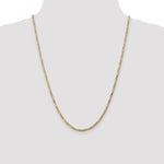 14k 2.75mm Flat Figaro Chain