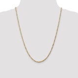 14k 2.75mm Flat Figaro Chain