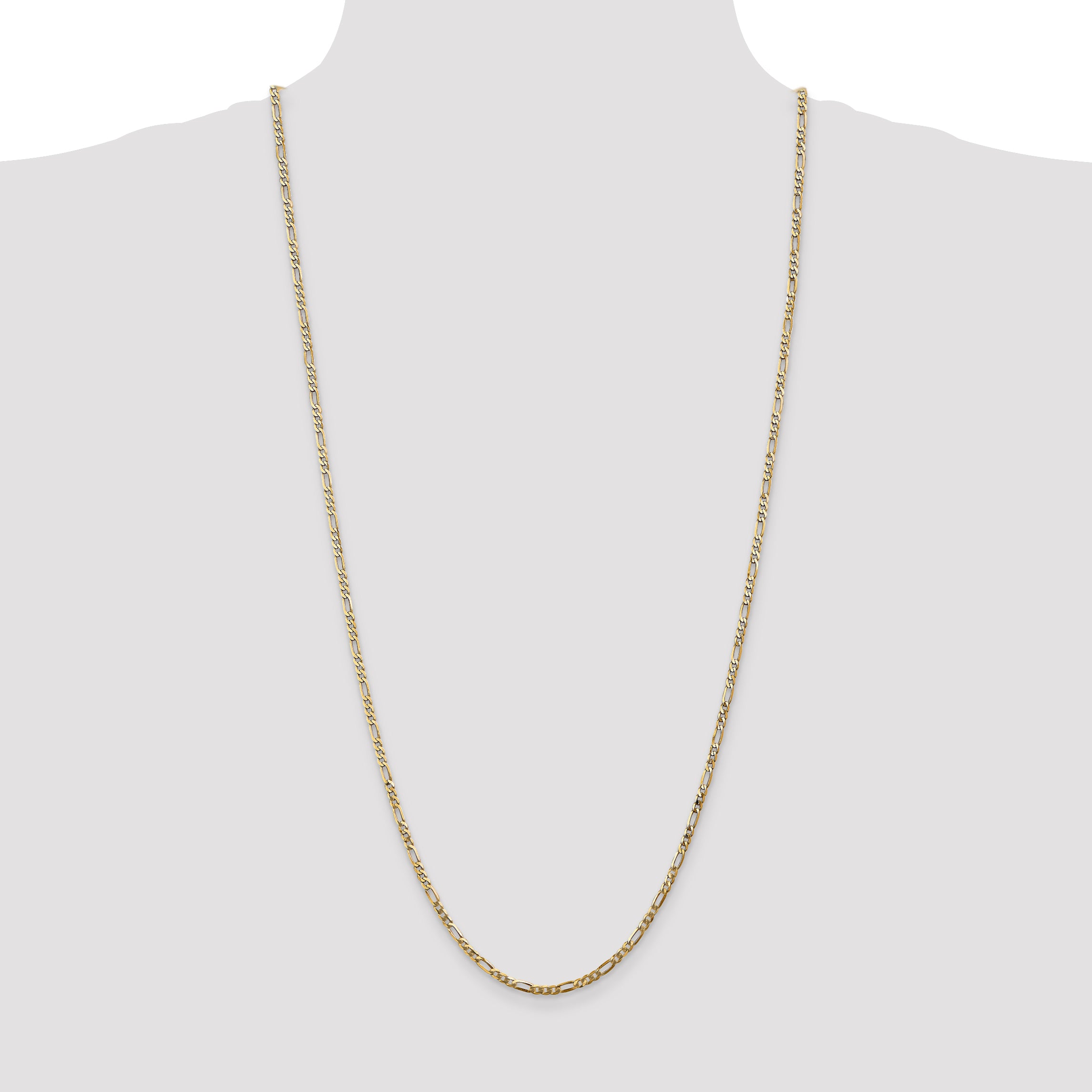 14k 2.75mm Flat Figaro Chain