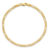 14k 2.75mm Flat Figaro Chain