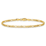 14k 2.75mm Flat Figaro Chain