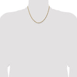 14k 3mm Flat Figaro Chain
