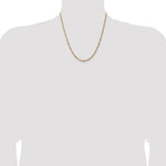 14k 3mm Flat Figaro Chain