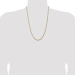 14k 3mm Flat Figaro Chain