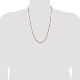 14k 3mm Flat Figaro Chain